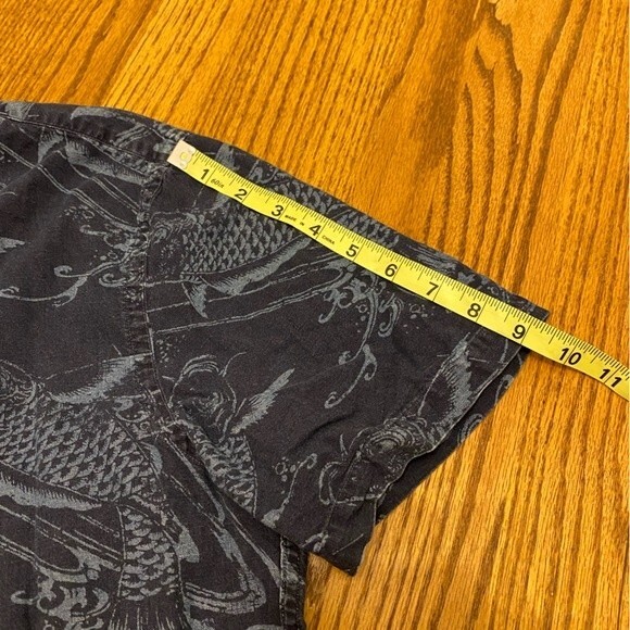 Ralph Lauren Slim Fit Button Down Short Sleeve Fish Print Shirt - Picture 13 of 13